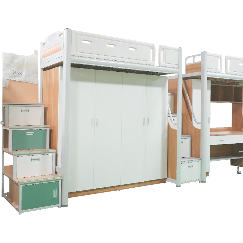 Cama Litera para Dormitorio Escolar con Armario