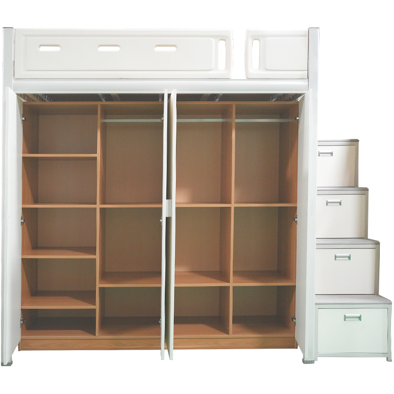 Cama Litera para Dormitorio Escolar con Armario
