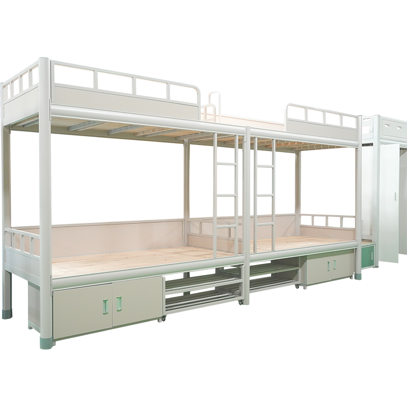 Cama Litera para Cuatro Personas en Dormitorio con Armario para Estudiantes