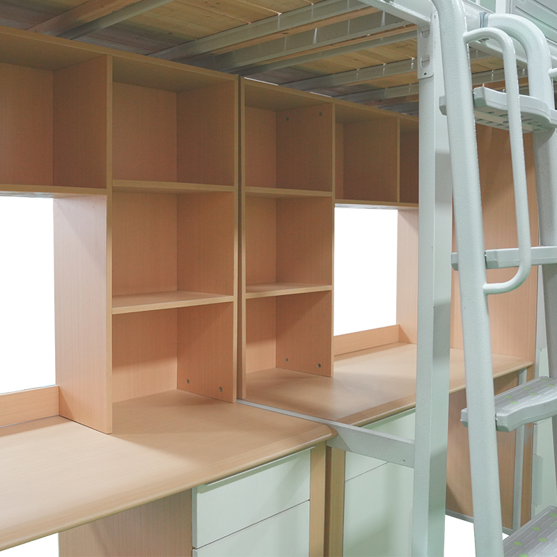 Cama Litera de Metal Multifuncional para Escuela con Escritorio