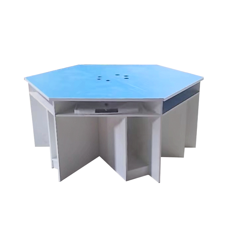 Tablas de laboratorio hexágono de biología de física escolar