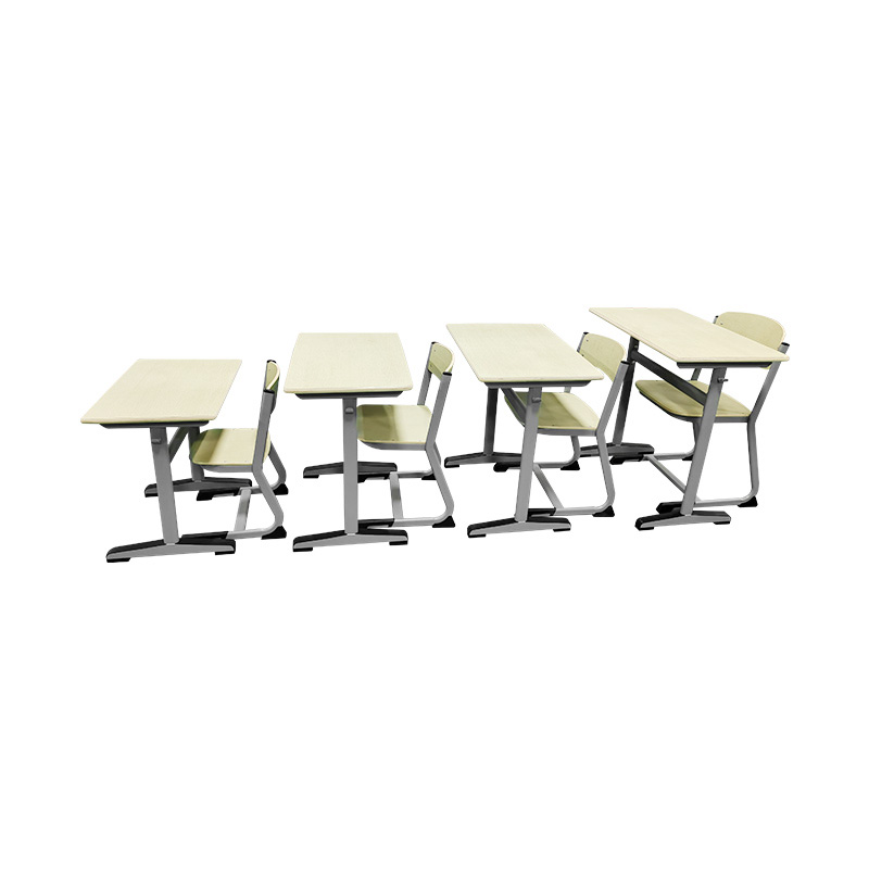 Diseño simple Metal Metal Wooden Study Study Desk and Silla Set
