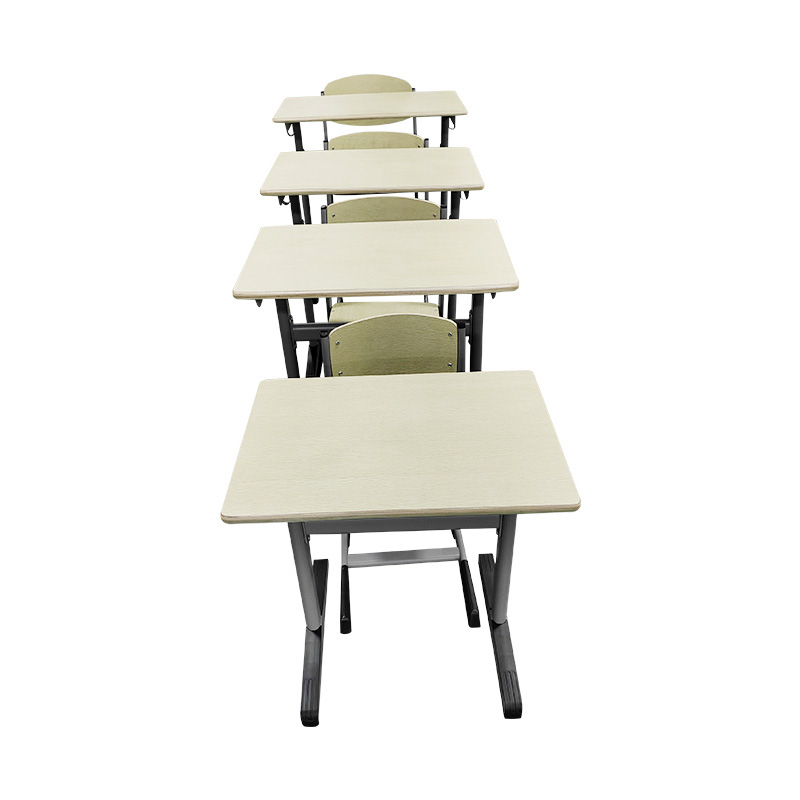 Diseño simple Metal Metal Wooden Study Study Desk and Silla Set