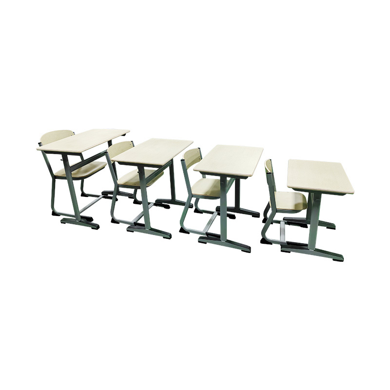 Diseño simple Metal Metal Wooden Study Study Desk and Silla Set